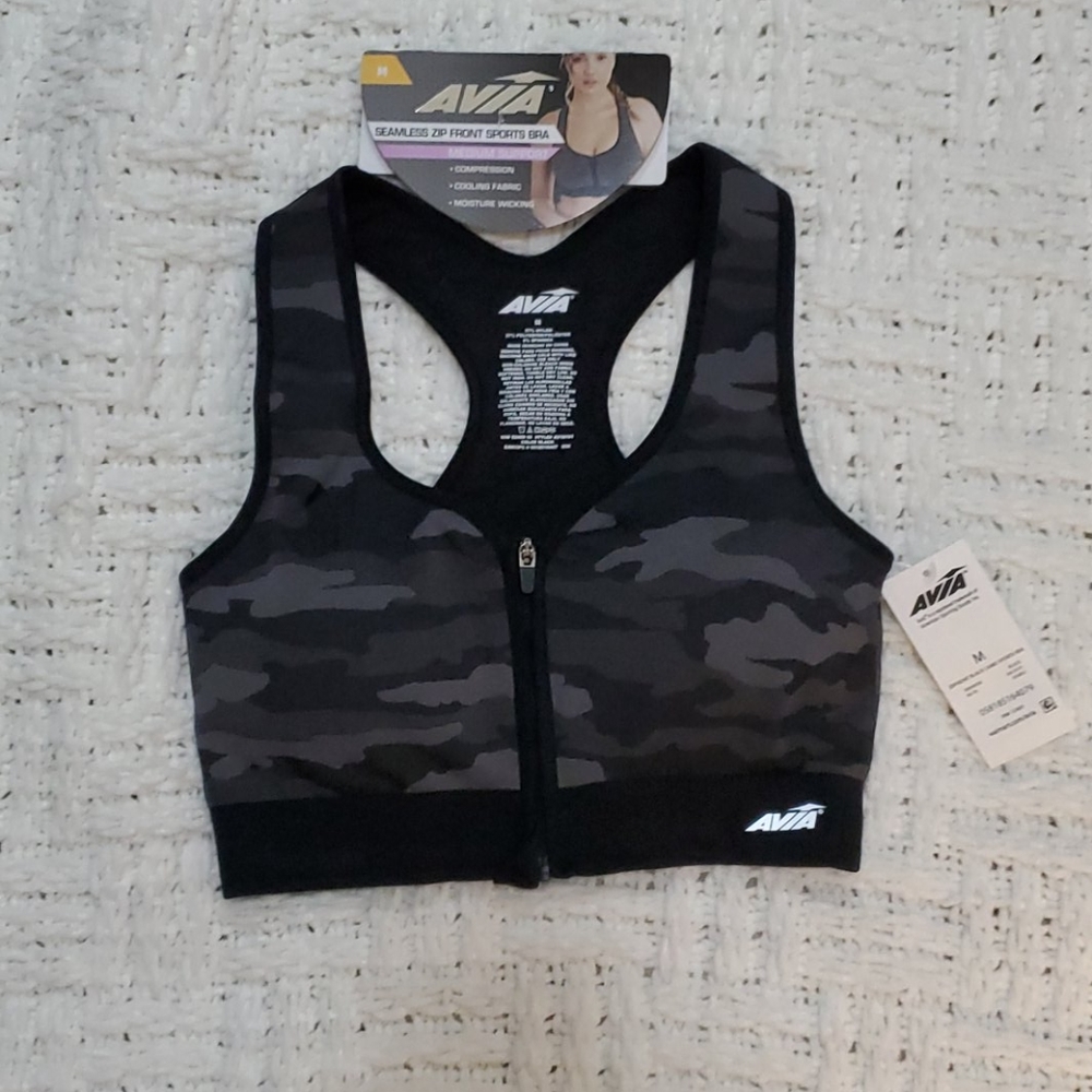 Avia front zip sports bra